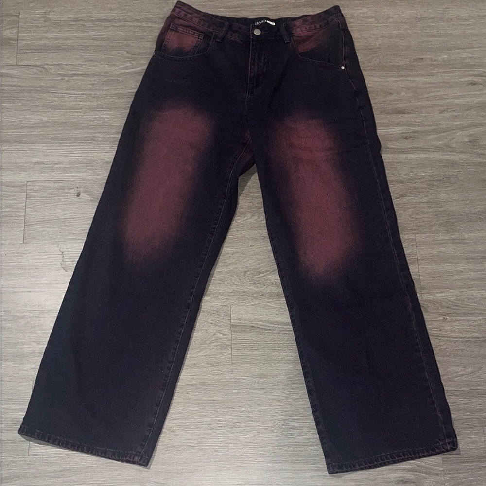 Fashion Nova Purple and Pink Jeans